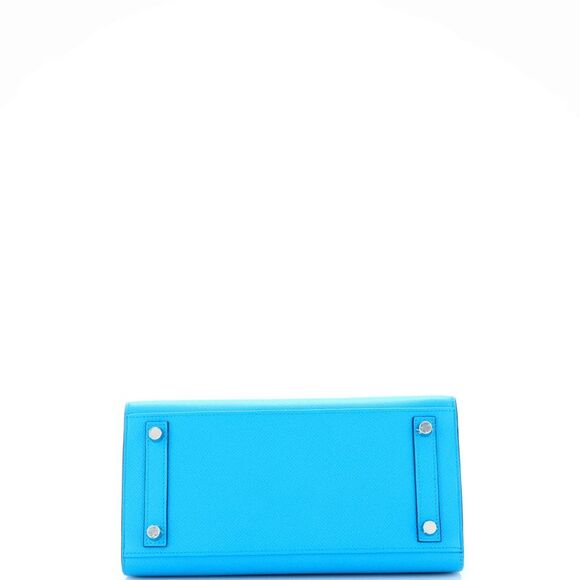 Hermes Birkin Sellier Bag Bleu Frida Epsom with Palladium Hardware 25 Blue - Picture 5 of 8